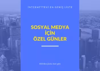 Sosyal Medya İçi̇n Özel Günler