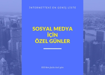 Sosyal Medya İçi̇n Özel Günler