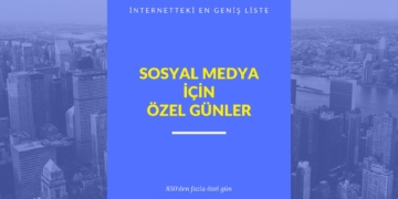 Sosyal Medya İçi̇n Özel Günler