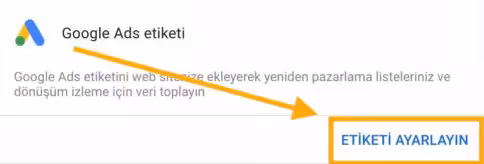 Google Ads Etiket Ayarla