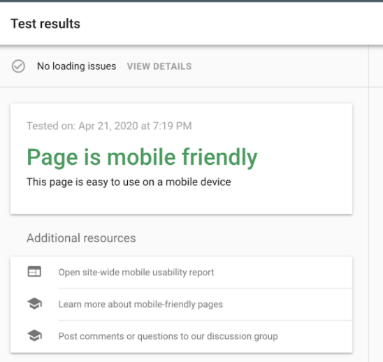 google mobil uyumluluk test araci