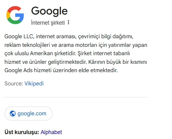 Kuruluş Yapısal Veri
