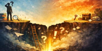 Uçurum Kenarında Merdiven Ve Sandık Başındaki Adam