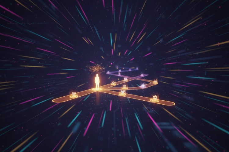 Karar Bilimi: Seçenek Sunmak Tarafsız Mıdır? 2 Yıldızların Arasında Parlayan Insan Figürü