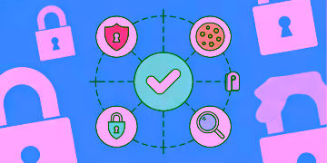 Veri Güvenliğini Simgeleyen Yeşil Onay Işareti Ve Güvenlik Ikonları