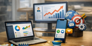 Veri Analizi Ekranlarının Bulunduğu Ofis Masası