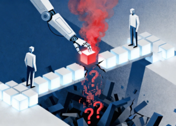 Yapay Zekanın Köprüye Hatalı Blok Yerleştirmesini Temsil Eden Görsel